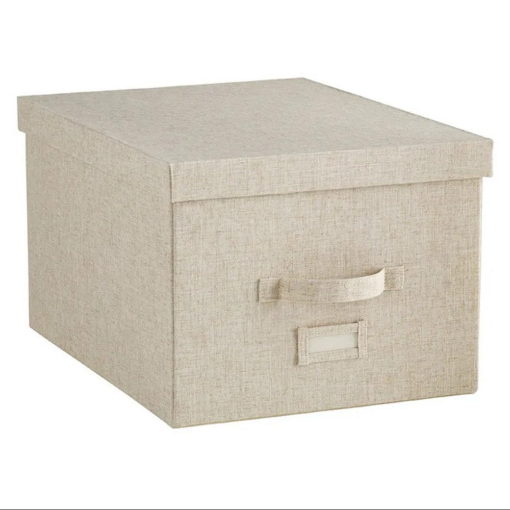 Storage Linen Tote Container Store X 2